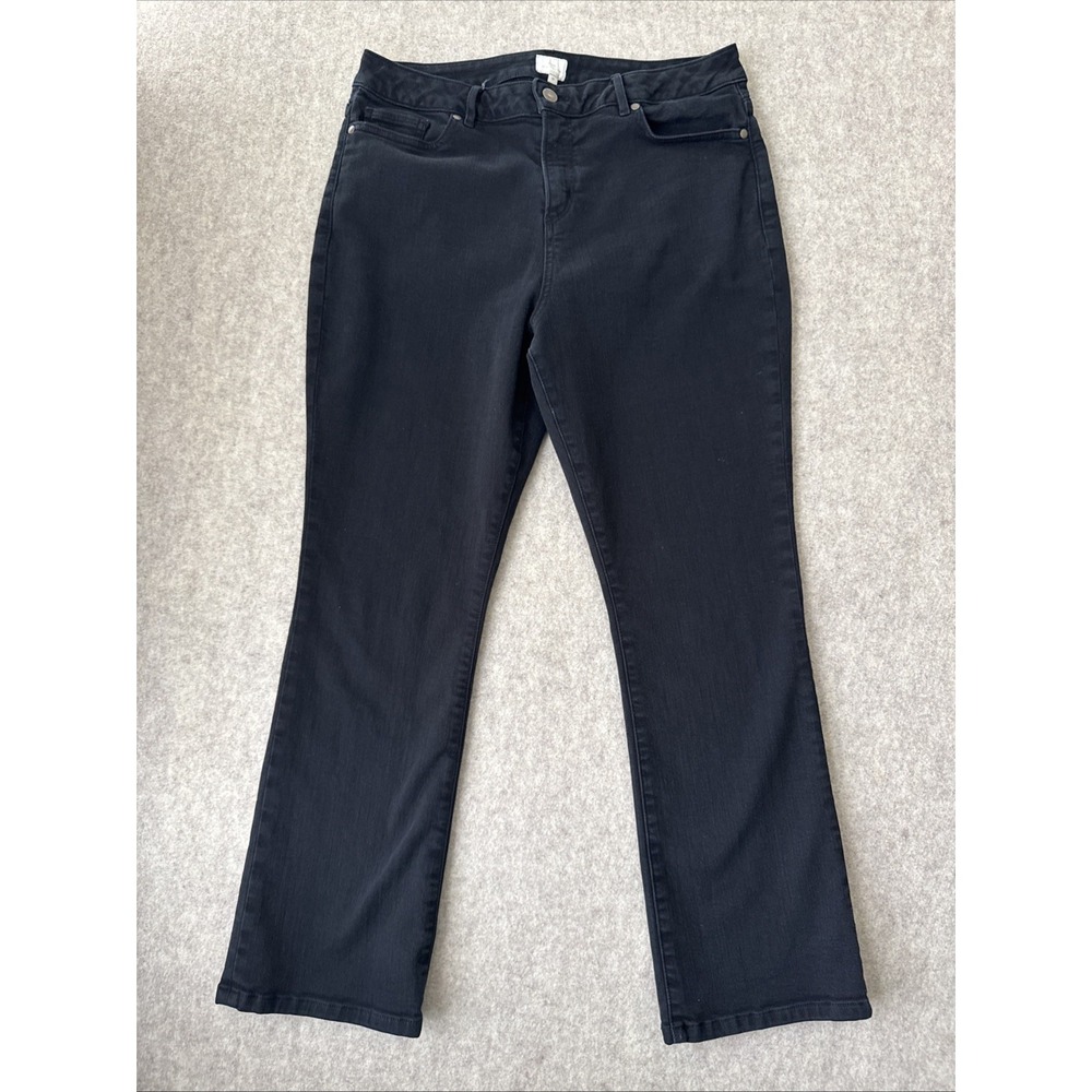 Ann Mashburn Bootcut Crop Jeans Washed Black Womens 31